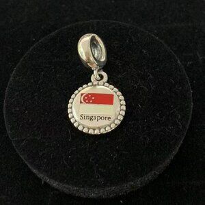 Pandora Singapore Dangle Charm Trave! Gift Pendant Sterling Silver